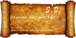 Sterner Dömötör névjegykártya